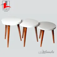 میز کنارمبلی گرد سه تکه لمکده مدل 3G