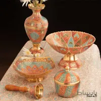 ست پذیرایی برنجی میناکاری کد 195