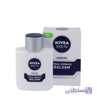 بالم افترشیو کرمی نیوآ مدل Sensitive حجم 100 میلی لیتر ا Nivea Sensitive After Shave Balsam 100ml