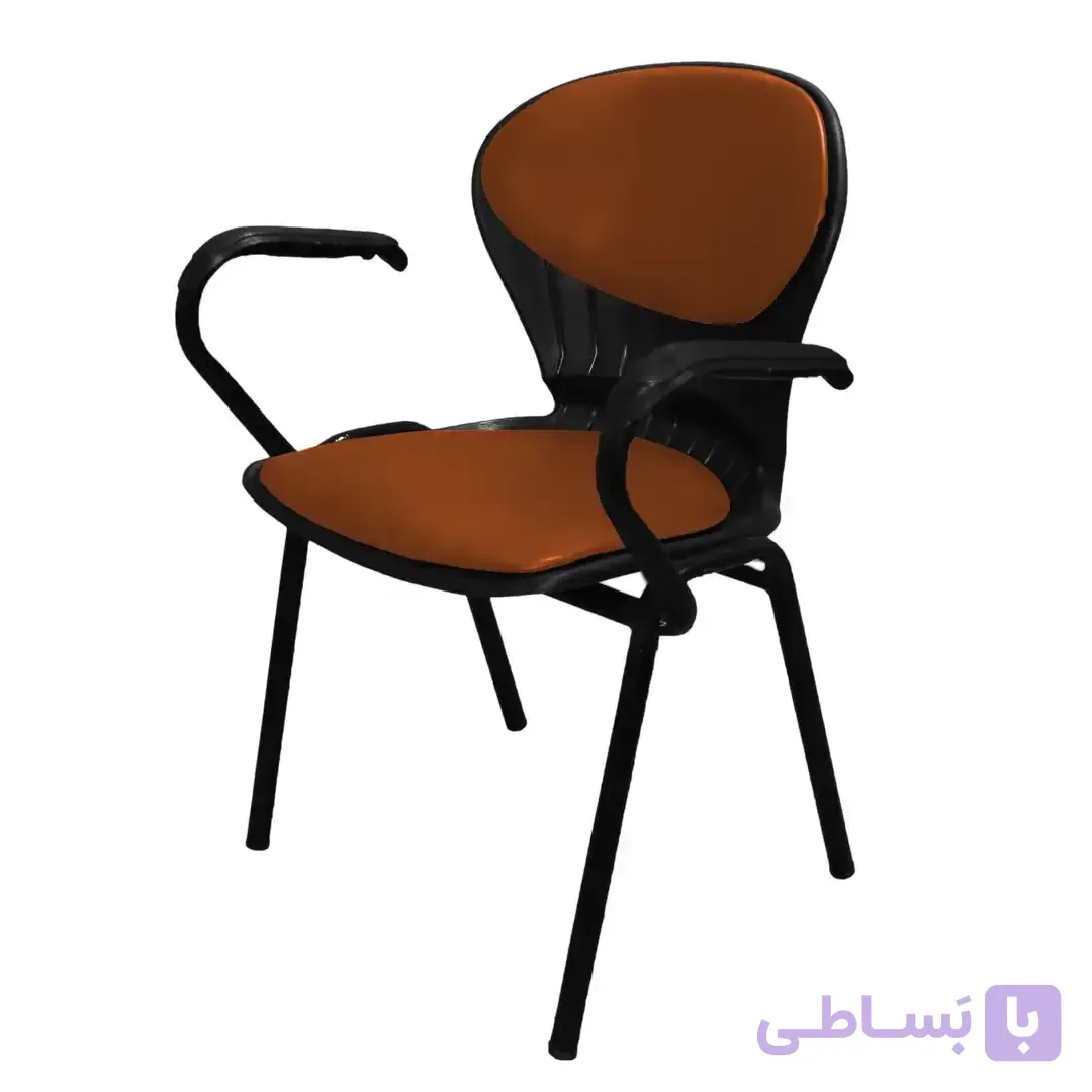 صندلی انتظار تک نفره با دسته مدل صدفی