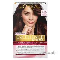 کیت رنگ مو اکسلانس لورآل شماره ۴٫۱۵ / Loreal Excellence Cream Hair Color
