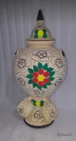 کلمن آب سفالی طرح گل کد ۱۰۱۶۲۴