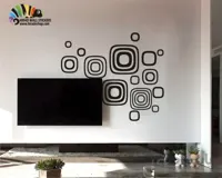 استیکر و برچسب دیواری مربع تو در تو کد h256