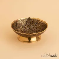 کاسه دورو برنجی میناکاری مدل آمبوس