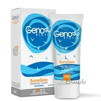 کرم ضد آفتاب ژنوبایوتیک مناسب پوست خشک و معمولی بی رنگ SPF50 ا Genobiotic Colorless Sunscreen Cream for Normal and Dry Skin SPF50