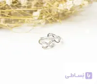 گوشواره حلقه ای نقره طرح بینهایت