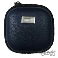 کیف چرمی هندزفری و شارژر سرمه ای Bexo