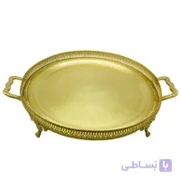 سینی گرد بزرگ ایتالیایی برنجی ایران کادو مدل 205b ا Irankado B205 Brass Tray