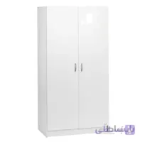 کمد لباس دو درب سفید فوبورو مدل k600
