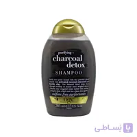 شامپو بدون سولفات حاوی زغال او جی ایکس حجم ۳۸۵ میلی لیتر ا OGX CharCoal delox shampoo 385ml
