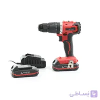 دریل پیچ گوشتی چکشی شارژی براش نس 20 ولت با باطری اضافه و کیف محک مدل BCD-20 KI KIT