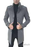 پالتو مردانه برند AtakGiyim رنگ نقره ای کد ty33055244