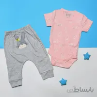 ست لباس دو تکه دخترانه باولی طرح خرگوش کد 1176