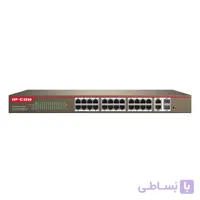 سوییچ مدیریتی 24 پورت آی پی کام مدل (S3300-26-PWR-M(F1226P ا IP-COM S3300-26-PWR-M F1226P Switch Managed 24 Port 100M+2 Port Gigabit TP/SFP Combo PoE