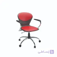 صندلی کارمندی چرخدار مدل صدفی دسته دار