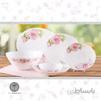 سرویس غذاخوری 28 پارچه بیضی گل لیانا 243 پارس اپال