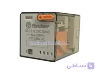رله چهار گوش 230 ولت AC دو کنتاکت (بدون پایه) (Finder(60.12