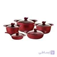 سرویس قابلمه 10 پارچه وایکینگ زرشکی