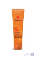 کرم ضد آفتاب بی رنگ فاقد چربی spf50 فرونیا حجم 50 میلی لیتر