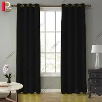 پرده پانچی هازان (کتان) برند Brillant رنگ مشکی