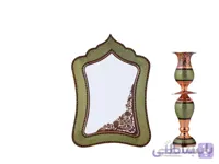آینه و شمعدان مس و خاتم