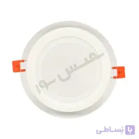 چراغ‌ سقفی توکار دور شیشه ای گرد 9 وات شراک