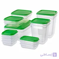 ست ۱۷ پارچه ظرف نگهدارنده غذا ایکیا مدل PRUTA