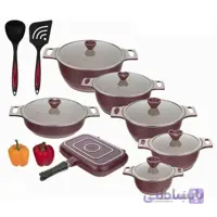 سرویس قابلمه گرانیتی هوم کینگ گلبهی شانزده پارچه