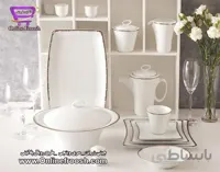 سرویس چینی 97 پارچه کامل رویال پلاتینی درجه یک