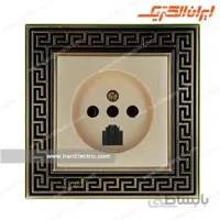 پریز تلفن دوکاره آرکا بژ