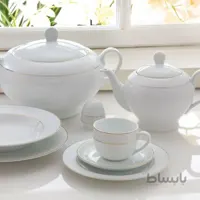 سرویس چینی زرین 6 نفره غذاخوری سپید صدف (28 پارچه) ا Zarin Iran ItaliaF Name 28 Pieces Porcelain Dinnerware Set