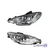 چراغ جلو کروز مناسب پژو 206 جفت ا Crouse Automotive Front Left & Right Lighting For Peugeot 206