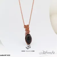 گردنبند زنانه سنگ عقیق سیاه NT-822
