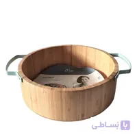 کاسه سرو دسته دار بامبو بزرگ اولالا 9449