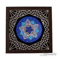 بشقاب میناکاری دور گرد مشبک