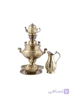 سرویس ۵ پارچه سماور ذغالی کد ۰۰۰۲ گنجایش ۶ لیتر