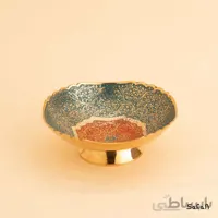 کاسه برنجی میناکاری مدل مربع