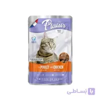 پوچ گربه پلازیر با طعم مرغ _ Plaisir