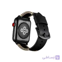 بند چرم اپل واچ مشکی برند جینیا (JINYA) مدل Style سایز 38 و 40 میلی متر
