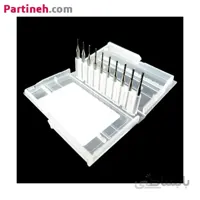 مجموعه 10 عددی فرز انگشتی مینیاتوری سایز 0.8 تا 1.8 قطر بدنه 3.175mm ا Partineh.com