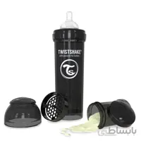 شیشه شیر ضد نفخ 330 میل مشکی تویست شیک Twistshake