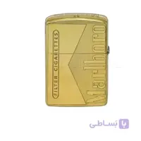 فندک زیپو طرح دار طلایی