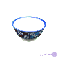 کاسه عسل خوری چینی میبد مروارید طرح شطرنجی