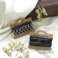 دستبند چرم پک مشکی