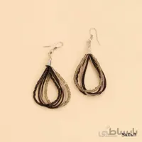 گوشواره هندی نخی مهره ایی قلاب دار چند رشته