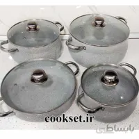 سرویس قابلمه گرانیتی کدبانو خمره ای طوسی