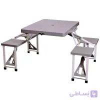 میز و صندلی ۴ نفره تاشو مسافرتی ( طوسی )