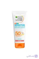 شیر ضد آفتاب کودک گارنیر مدل SENSITIVE advanced (SPF 50+) حجم 200 میل گارنیر ا Garnier Ambre Solaire Sensitive Advanced Kids Sunscreen Milk GKF50+ 200ML