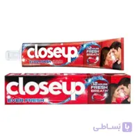 خمیر دندان کلوزآپ ۱۵۰g با فرمول دهان شویه ضدمیکروب قرمز تند Closeup Red hot