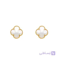گوشواره میخی ونکلیف با صدف سفید کد XE252